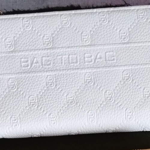 A To Z Greek wallet with multiple card slots, white