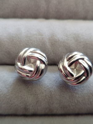Stud earrings kompakia new, silver metal