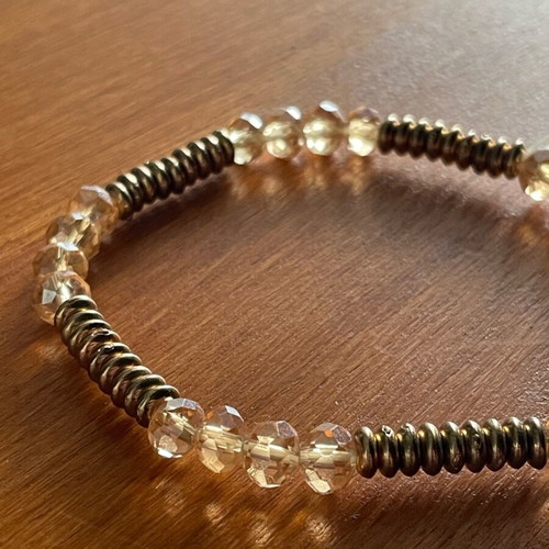 Zara women's beaded bracelet like new with butterfly charm
