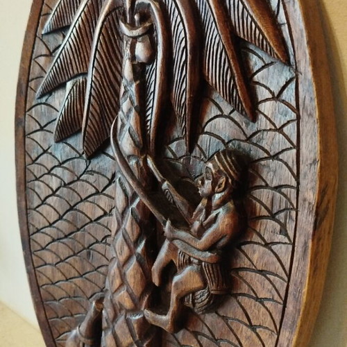 Wooden wall decoration vintage 1960s like new