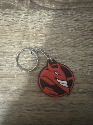 Hell Energy Drink Keychain new, black and red