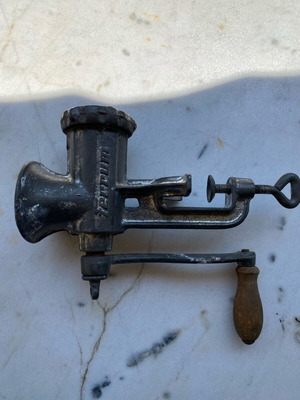 Manual meat grinder used, vintage