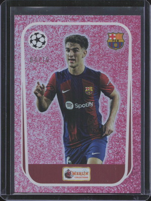 Gavi 2023-24 Topps Merlin Heritage UEFAMerlin Most Wanted Pink 04/10 card