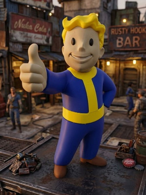 Fallout Vault Boy figure like new, 26cm