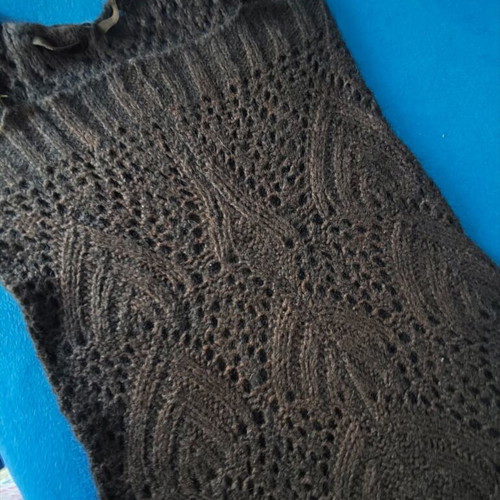 Knitted dress brown new, size S