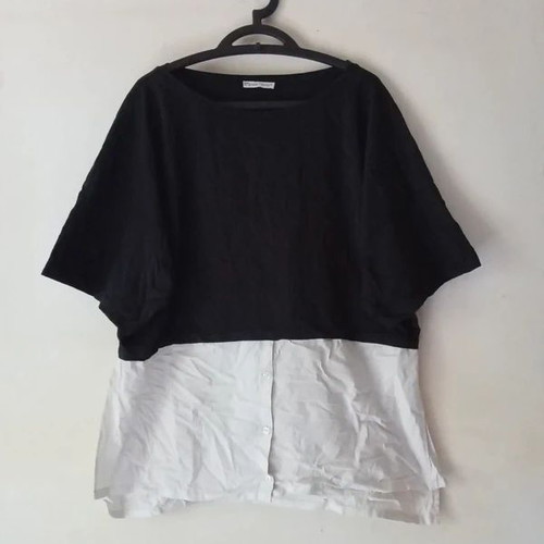 Zara summer blouse like new, black and white, medium to large