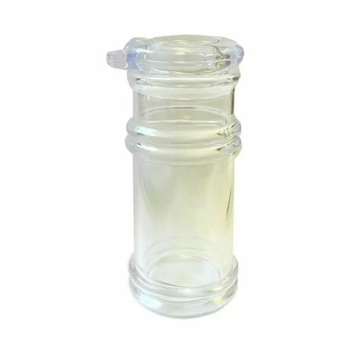 Plastic spice jar with flow 6 x 14cm new