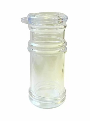 Plastic spice jar with flow 6 x 14cm new