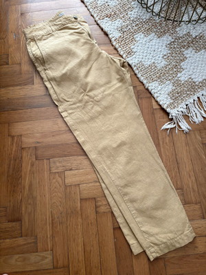 Zara mustard pants size 40, like new, cotton and linen
