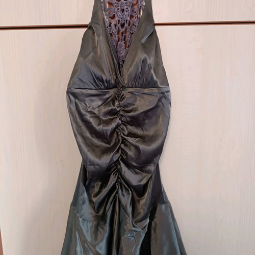 Satin off-shoulder mini dress like new, size large