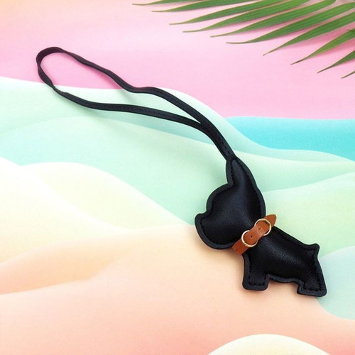 Handmade Dog Bag Charm new, black and brown