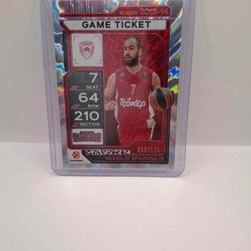 2025-26 Panini Contenders Vassilis Spanoulis Euroleague card like new