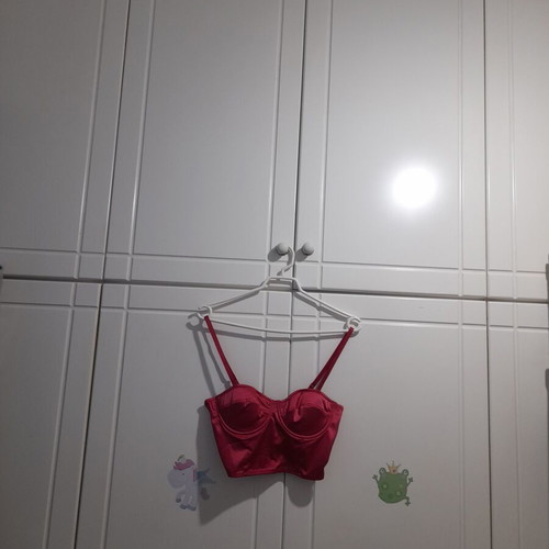 Shein pink crop top new, size S