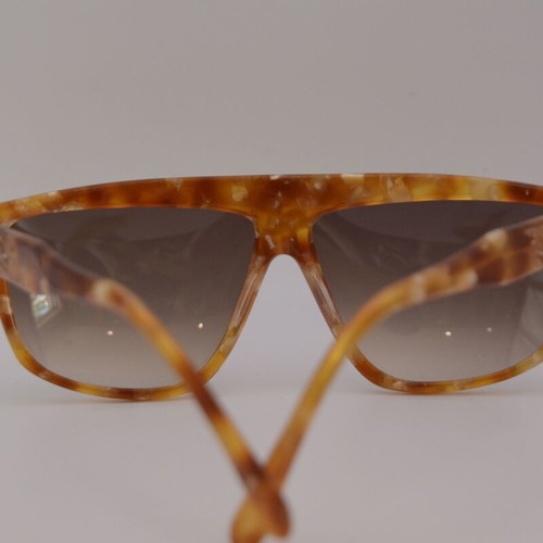 Genny vintage 80s brown sunglasses new, handmade in Italy
