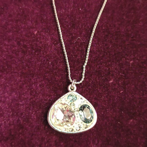 Swarovski pendant like new, silver with crystals
