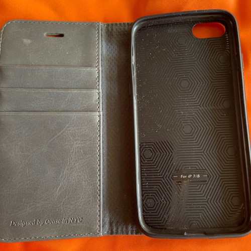 Leather phone case new, gray