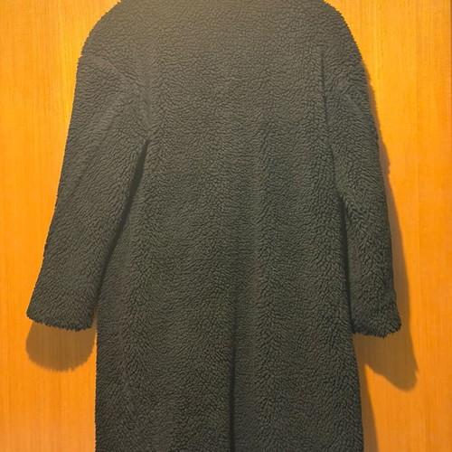 Women's teddy long coat black like new, one size