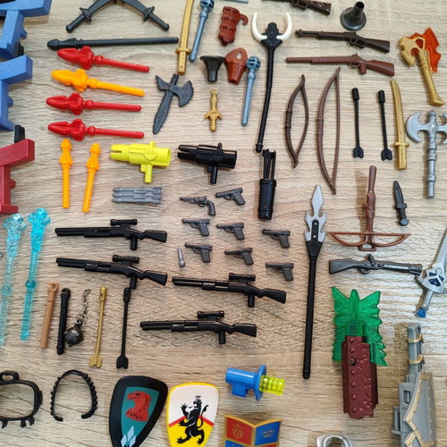 Playmobil weapons and shields accessories for warriors used