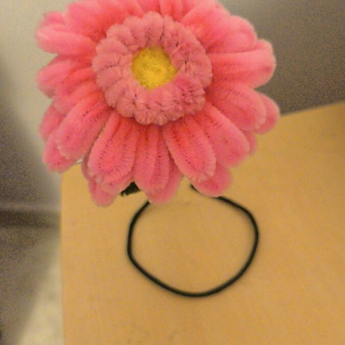 Handmade table decor pink gerbera flower
