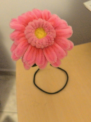 Handmade table decor pink gerbera flower