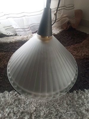 Vintage ceiling pendant light with frosted glass like new