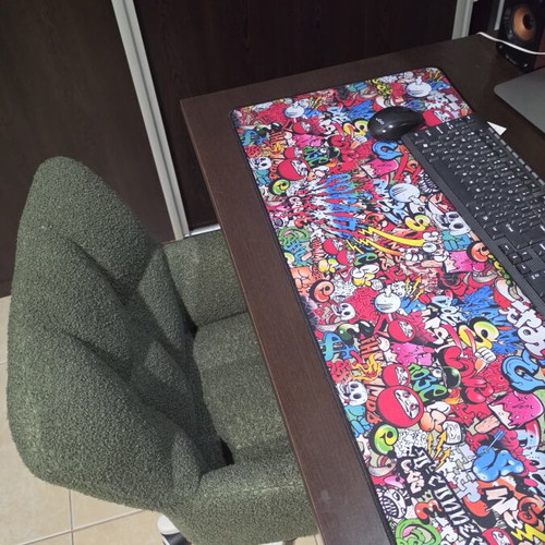 Office chair new, boucle fabric and metal
