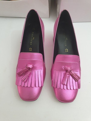 Leather shoes, pink, size 38.5