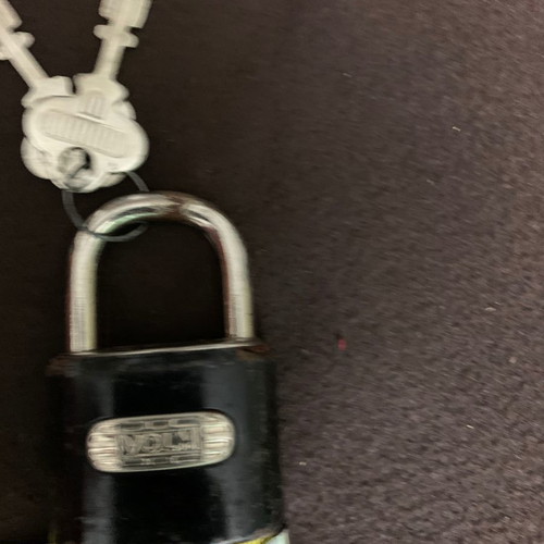 Padlocks used, set of 2, blue and black