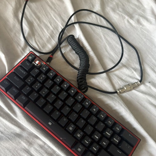 Redragon Mechanical Gaming Keyboard TKL with Custom Coil Cable like new