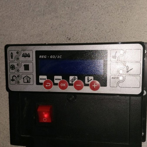 Pellet burner Megatherm 40 kw used with accessories