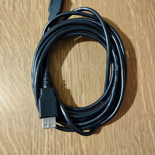 Cable USB A Male - A Female extension 3m black like new