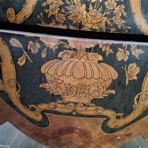 Dresser used with marble top and brass decorative details