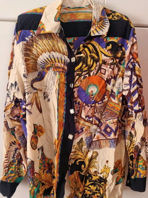 Vintage print shirt like new, multicolor, size XL