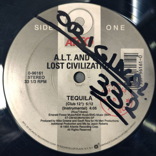 A.L.T. & The Lost Civilization Tequila 12'' Vinyl Maxi Single used, Hip Hop