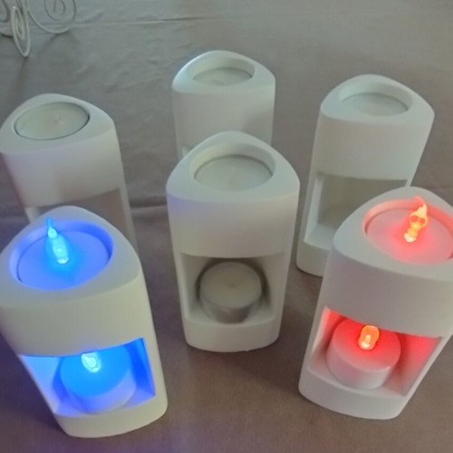 Plaster decorative holders for tealight pack of 18 new