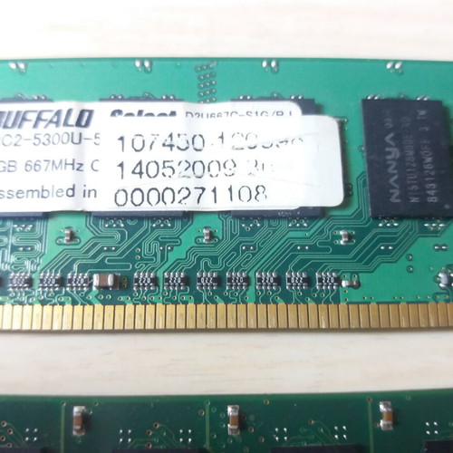 DDR2 RAM Memory 2GB PC2‑5300 667MHz like new (BUFFALO + Rendition)