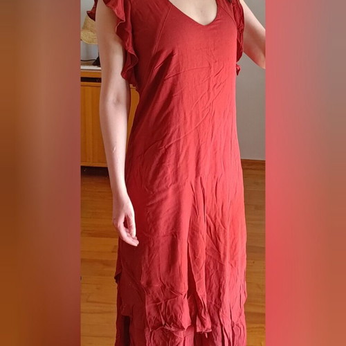 Bill Cost romantic dress used, red, size M