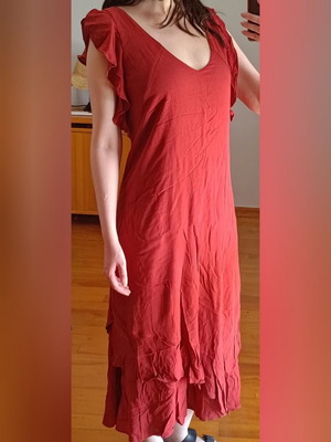 Bill Cost romantic dress used, red, size M