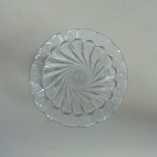 Crystal fruit bowl with metal base German, about 70 years old