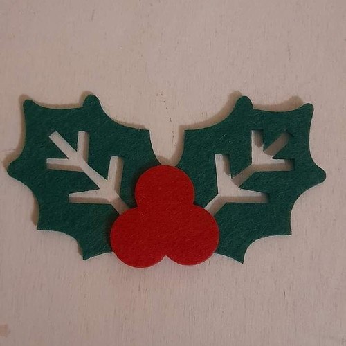 Christmas craft supplies used, pack of 5 felt pieces