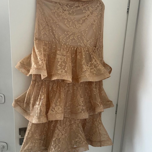 Mya top and skirt set like new, beige, medium