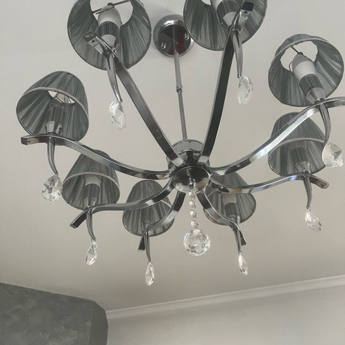 Ceiling light 8-light romantic style with shades like new