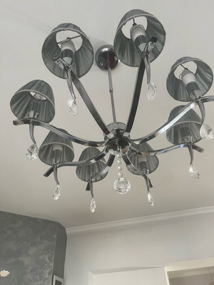 Ceiling light 8-light romantic style with shades like new