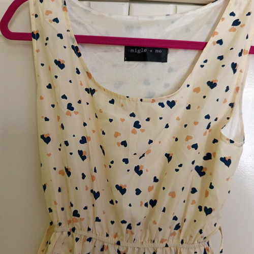 Migle + Me dress used, mini sugar color with hearts
