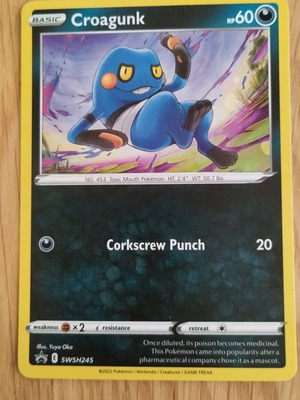 Croagunk Pokemon Promo Holo new #SWSH245