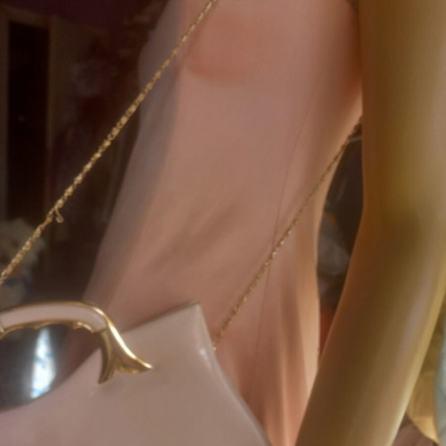 Vintage Chic shoulder bag like new, nude pink with gold strap