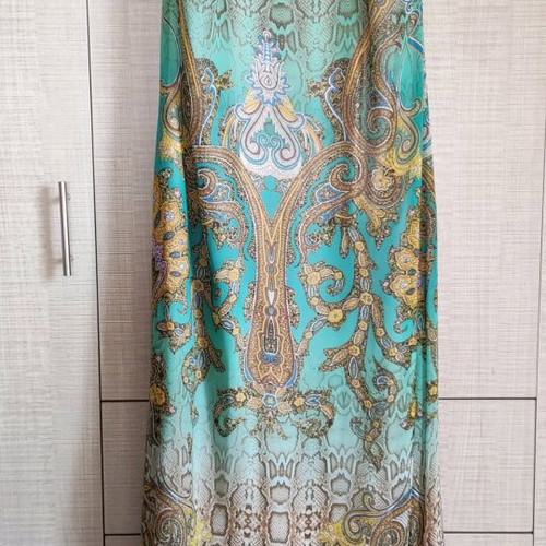 Long summer dress new multicolored, size XL