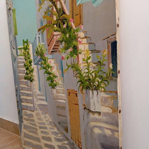 Oil painting canvas used, Manos Markantonakis, 50x70