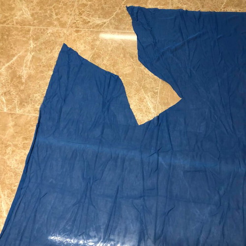 Blue lightweight elastic lining fabric used