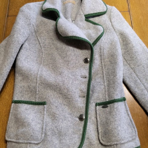 Vintage Giesswein coat used, gray, wool, size S